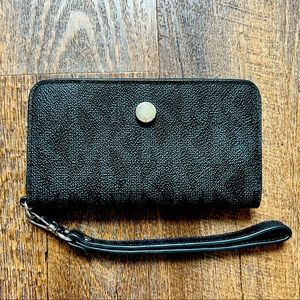Michael Kors black phone wallet